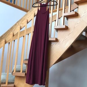 Racerback Burgundy Maxidress